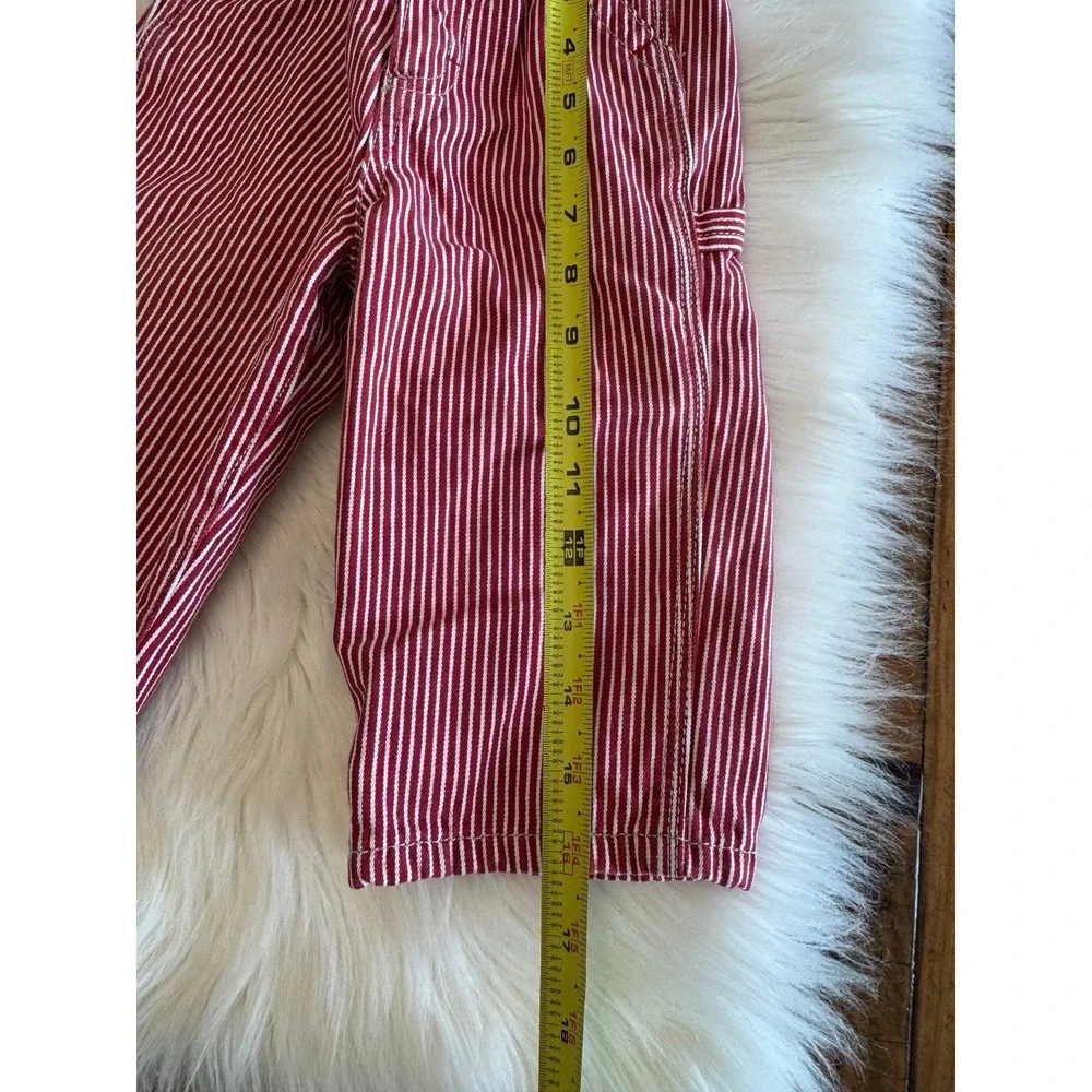 Vintage rare Oshkosh red striped‎ pants lined size 18m